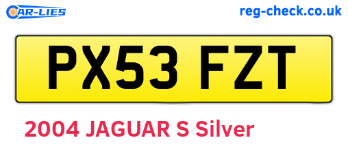PX53FZT are the vehicle registration plates.