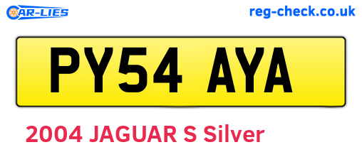 PY54AYA are the vehicle registration plates.