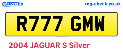 R777GMW are the vehicle registration plates.