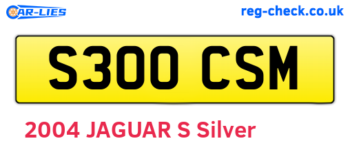 S300CSM are the vehicle registration plates.