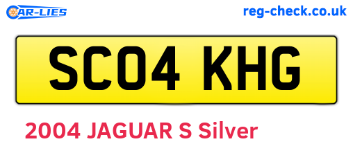 SC04KHG are the vehicle registration plates.
