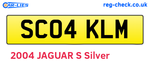 SC04KLM are the vehicle registration plates.