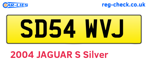 SD54WVJ are the vehicle registration plates.