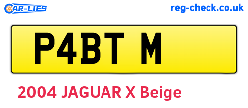 P4BTM are the vehicle registration plates.