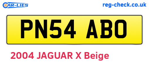 PN54ABO are the vehicle registration plates.