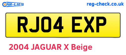 RJ04EXP are the vehicle registration plates.