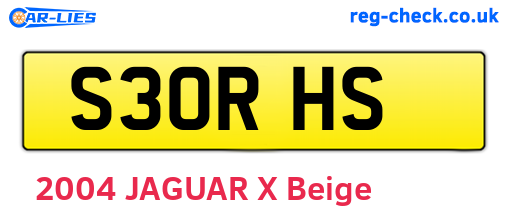 S30RHS are the vehicle registration plates.