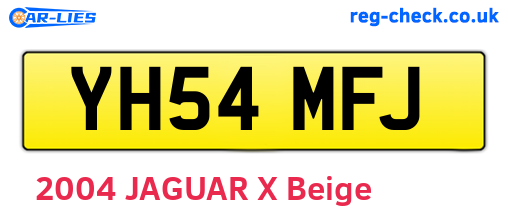 YH54MFJ are the vehicle registration plates.