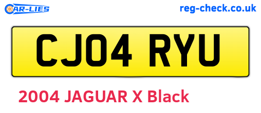 CJ04RYU are the vehicle registration plates.