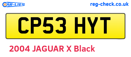 CP53HYT are the vehicle registration plates.