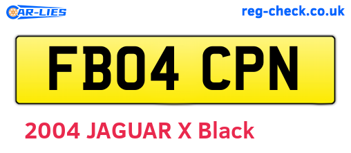 FB04CPN are the vehicle registration plates.
