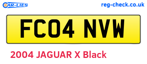 FC04NVW are the vehicle registration plates.