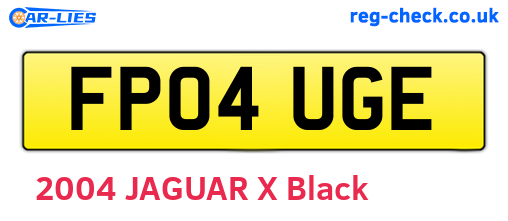 FP04UGE are the vehicle registration plates.