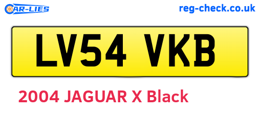 LV54VKB are the vehicle registration plates.