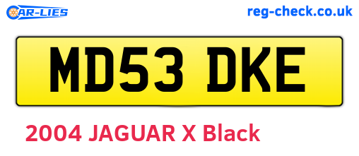 MD53DKE are the vehicle registration plates.