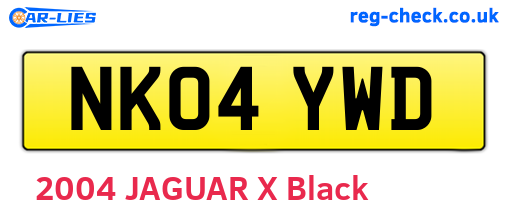 NK04YWD are the vehicle registration plates.
