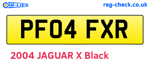 PF04FXR are the vehicle registration plates.