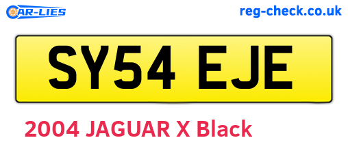 SY54EJE are the vehicle registration plates.