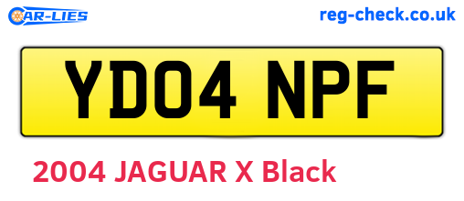 YD04NPF are the vehicle registration plates.