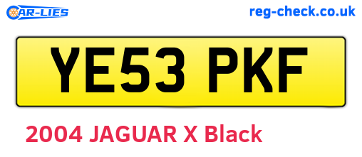 YE53PKF are the vehicle registration plates.