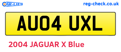 AU04UXL are the vehicle registration plates.