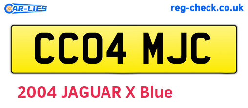 CC04MJC are the vehicle registration plates.