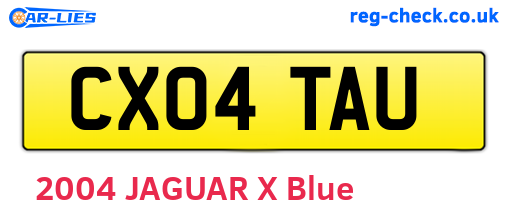 CX04TAU are the vehicle registration plates.
