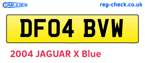DF04BVW are the vehicle registration plates.