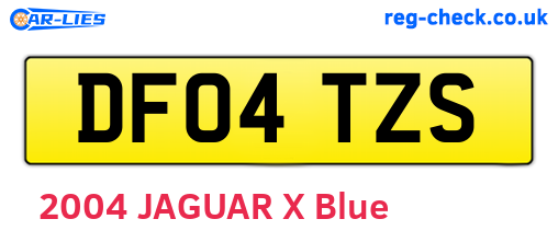DF04TZS are the vehicle registration plates.
