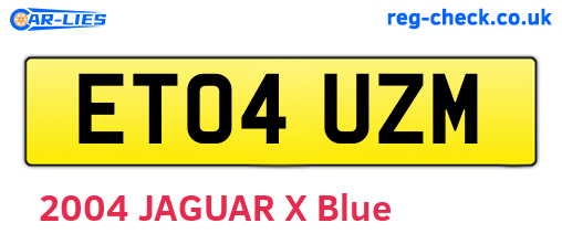 ET04UZM are the vehicle registration plates.