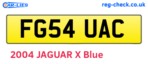 FG54UAC are the vehicle registration plates.