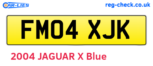FM04XJK are the vehicle registration plates.