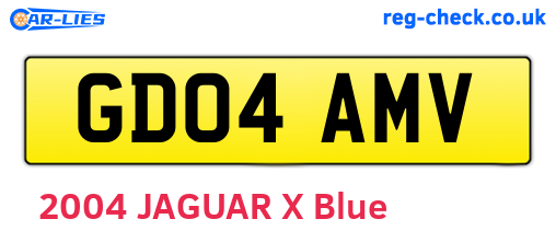 GD04AMV are the vehicle registration plates.