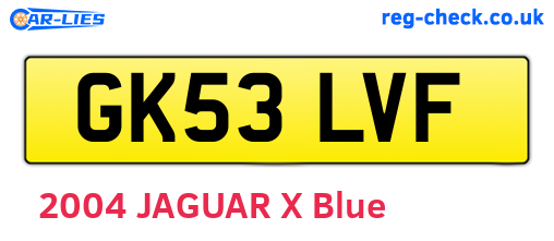 GK53LVF are the vehicle registration plates.