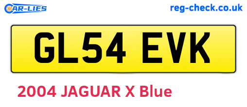 GL54EVK are the vehicle registration plates.