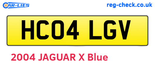 HC04LGV are the vehicle registration plates.
