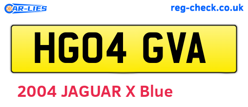 HG04GVA are the vehicle registration plates.