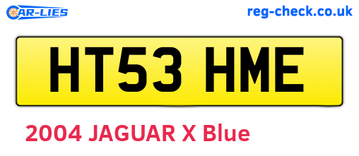 HT53HME are the vehicle registration plates.