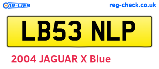 LB53NLP are the vehicle registration plates.