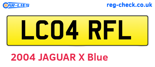 LC04RFL are the vehicle registration plates.