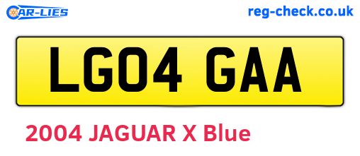 LG04GAA are the vehicle registration plates.