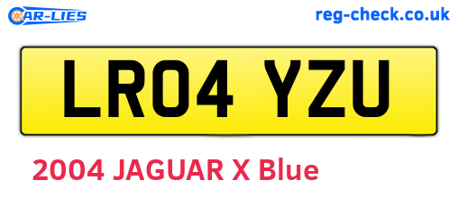 LR04YZU are the vehicle registration plates.
