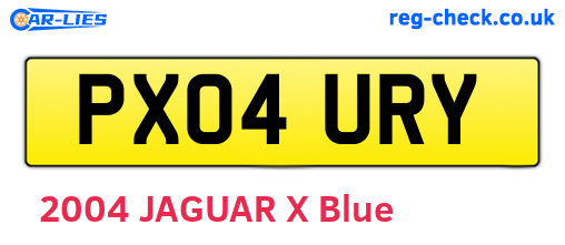 PX04URY are the vehicle registration plates.