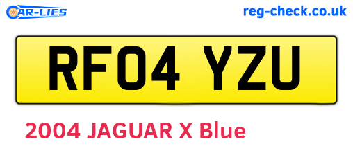 RF04YZU are the vehicle registration plates.