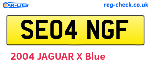 SE04NGF are the vehicle registration plates.