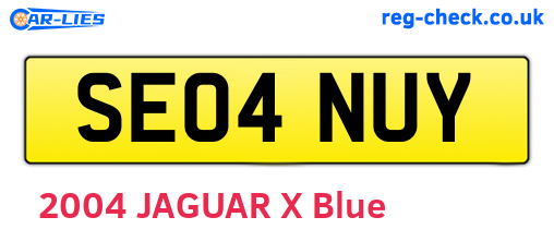 SE04NUY are the vehicle registration plates.
