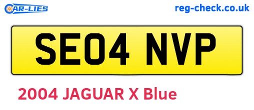 SE04NVP are the vehicle registration plates.