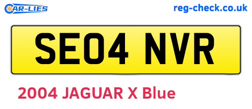 SE04NVR are the vehicle registration plates.
