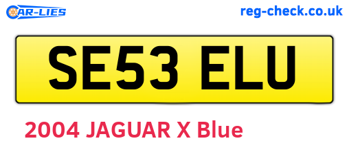 SE53ELU are the vehicle registration plates.