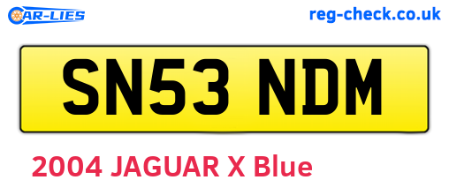 SN53NDM are the vehicle registration plates.